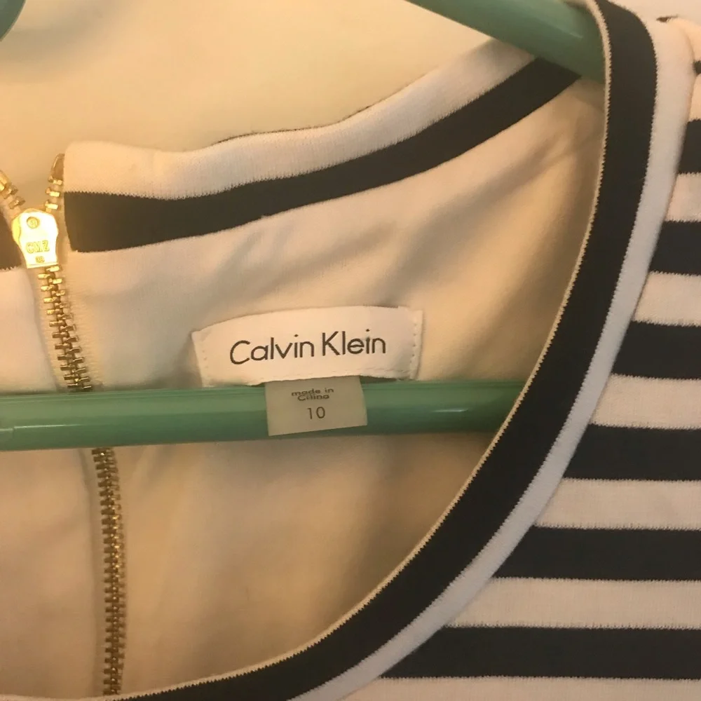 Calvin Klein Black and White Striped Dress - Picture 4 of 6